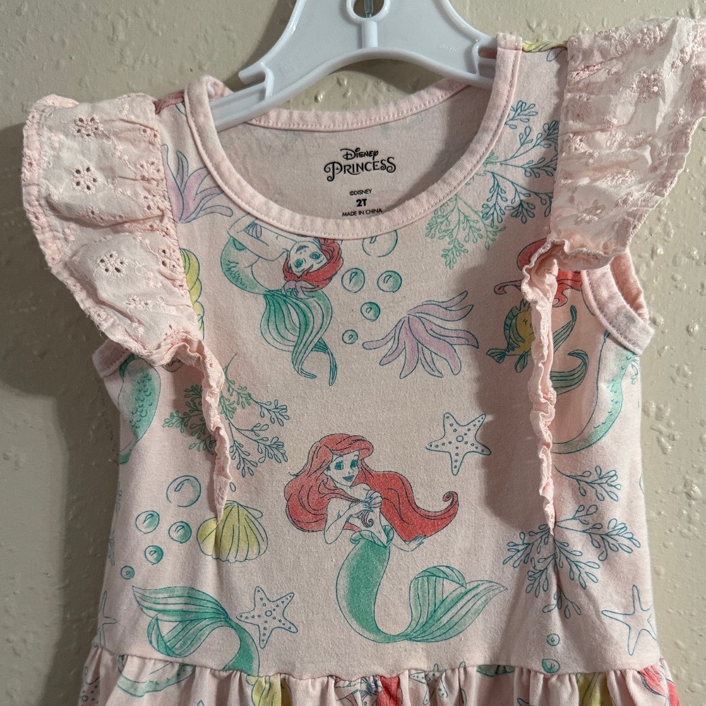 Disney Ariel Pink Ruffle Dress - Picture 2 of 6